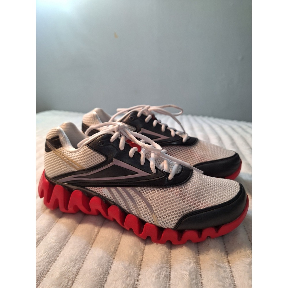 Reebok Zig‎ Zag Tech Running Sneaker Shoes Womens 8.5 Wht Navy Hot Pink